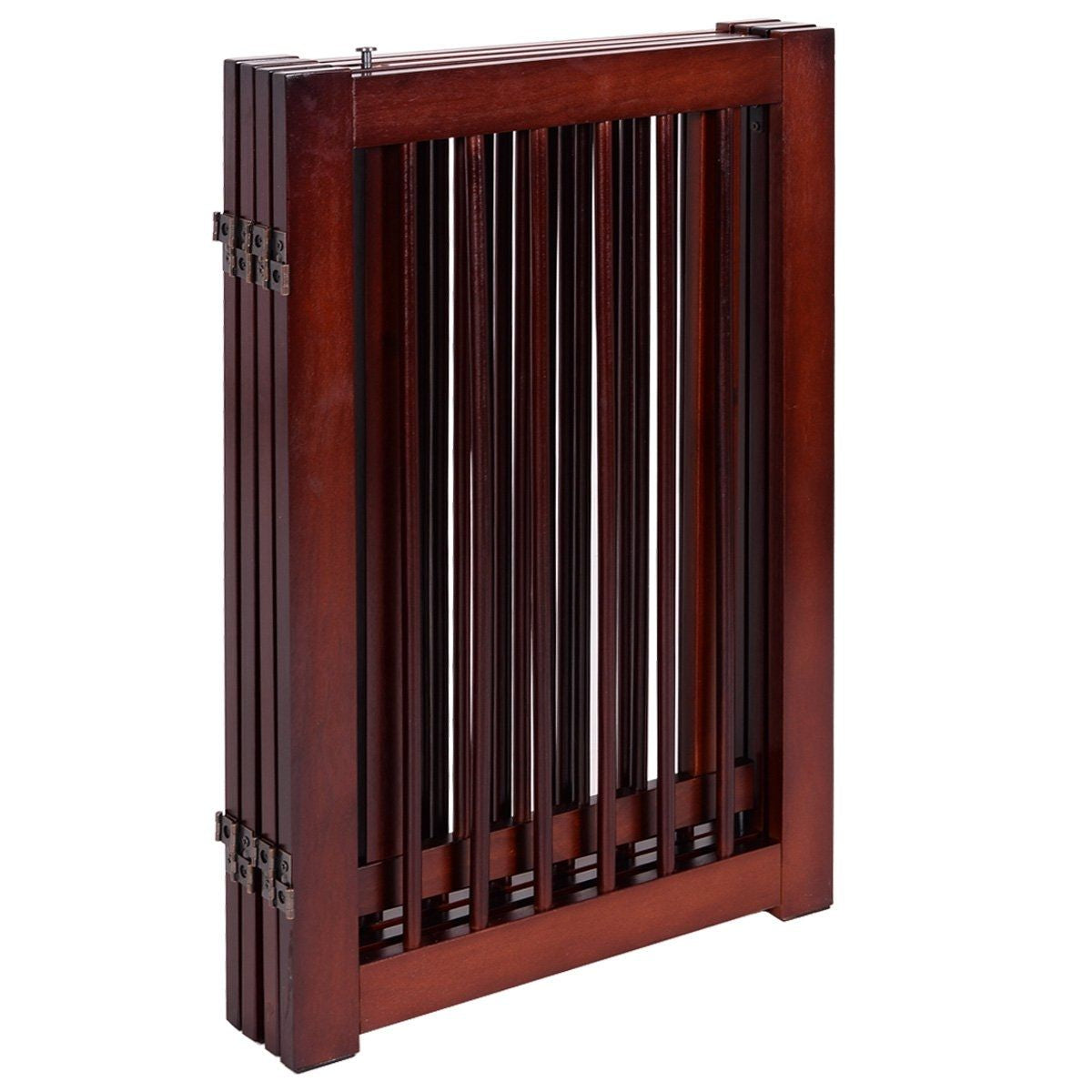 Puerta Plegable de Madera para Mascotas - Barrera de Seguridad de 4 Piezas (203 x 76 x 1.8 cm)