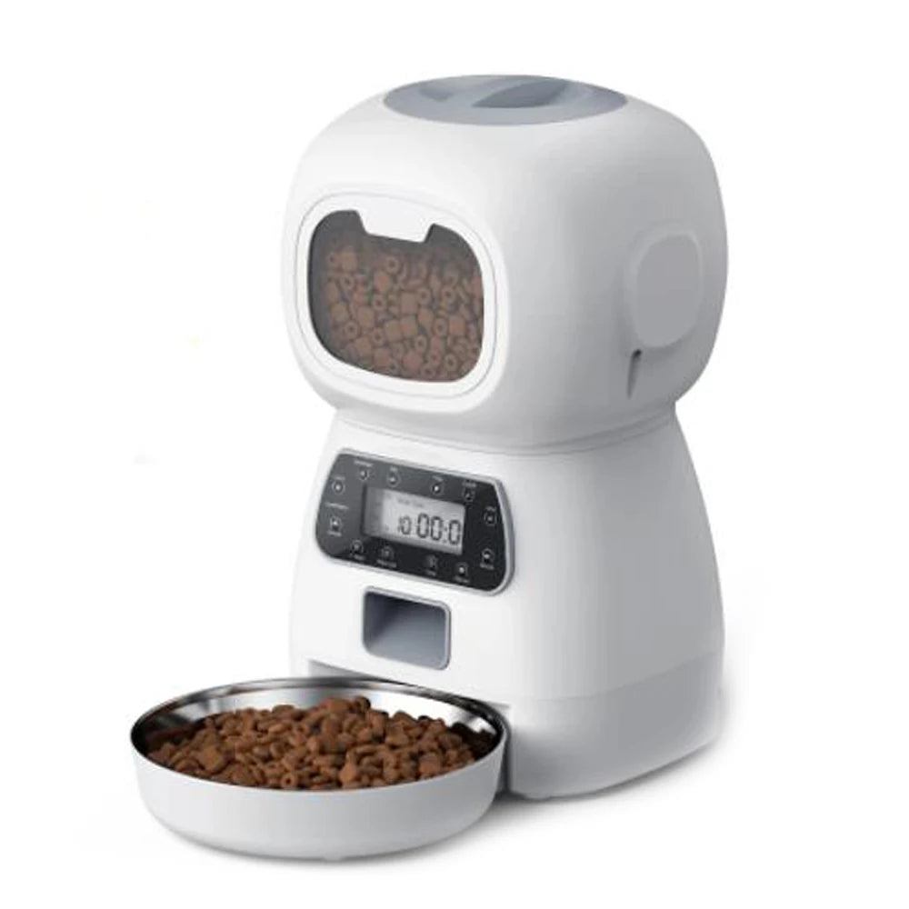 Smart Automatic Cat Feeder and Dog Dry Food Dispenser with Integrated 2L Water Fountain and Tuya Wi-Fi Connectivity